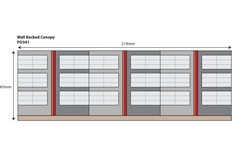 Metcalfe PO341 Wall Backed Platform Canopy Card Kit plan