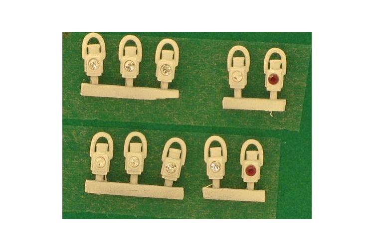 Springside DA1 OO Gauge GWR Head and Tail Lamps - White - (Pack of 10)