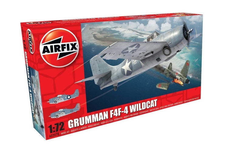 Airfix A02070 Grumman F4F-4 Wildcat 1:72 Scale Model Aircraft Kit