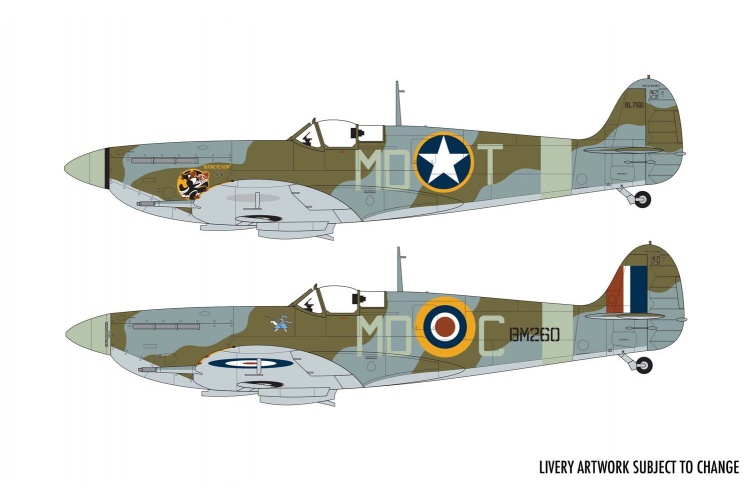 Airfix A05125A Supermarine Spitfire Mk.Vb schemes