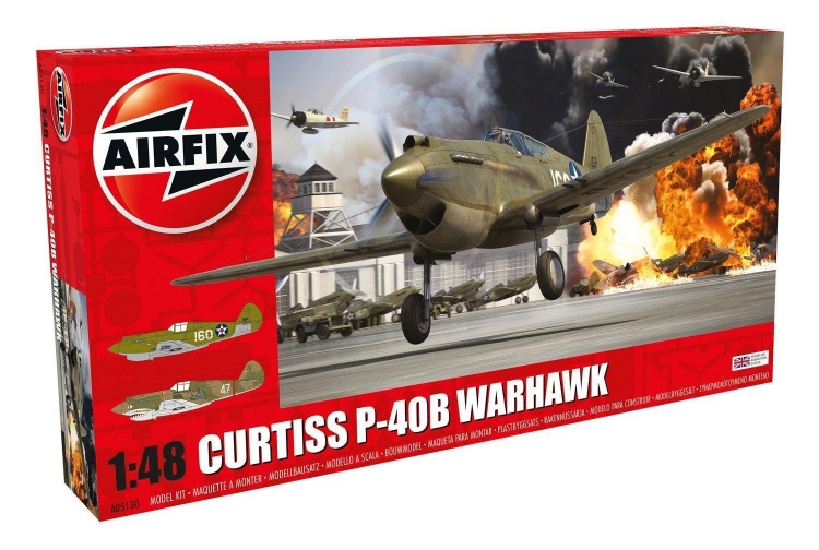 Airfix A05130 Curtiss P-40B Warhawk 1:48 Scale Plastic Kit