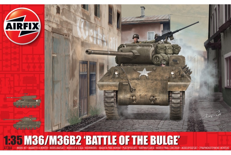 Airfix A1366 M36/M36B2 Battle of the Bulge 1:35 Scale Plastic Kit 