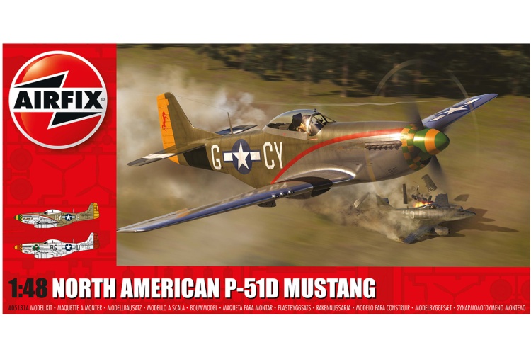 Airfix A05131A 1:48 Scale North American P-51D Mustang Plastic Aircraft Kit