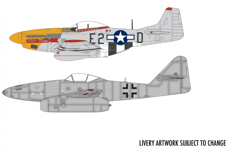 Airfix A50183 Dogfight Doubles Messerschmitt Me262A-1A vs P-51D Mustang Liveries