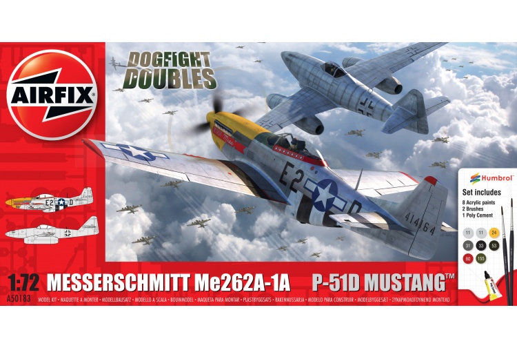 Airfix A50183 Dogfight Doubles Messerschmitt Me262A-1A vs P-51D Mustang Package