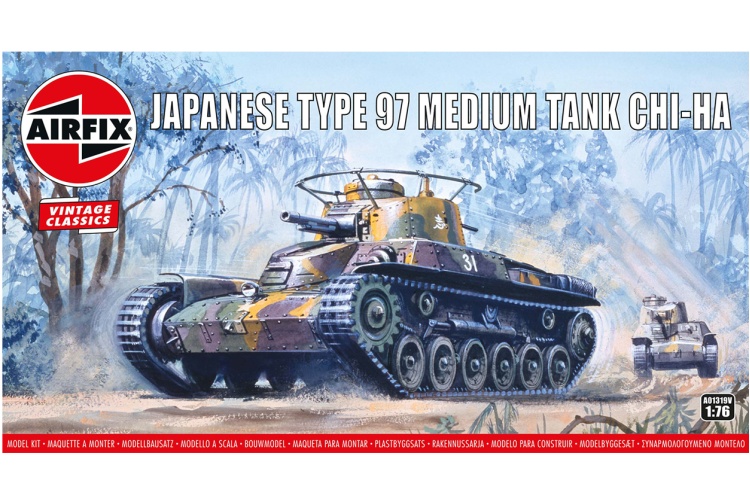 Airfix 1:76 plastic scale model type 97 Japanese tank chi ha