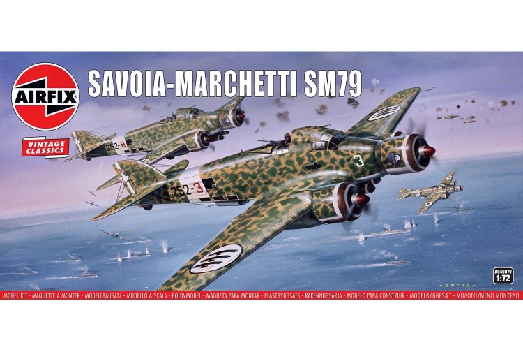 Airfix A04007V Savoia-Marchetti SM79 1:76 Scale Model Aircraft Kit