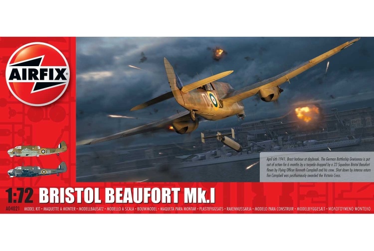 Airfix A04021 Bristol Beaufort Mk.1 1:72 Scale Model Aircraft Kit box