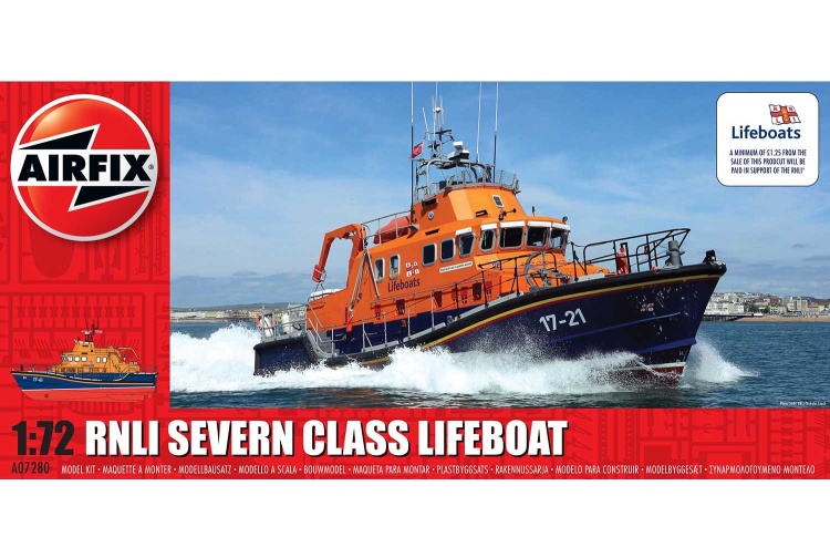 Airfix A07280 RNLI Severn Class Lifeboat 1:72 Scale Model Boat Kit