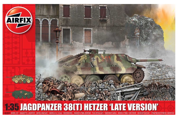 Airfix A1353 JagdPanzer 38 Tonne Hetzer, Late Version 1:35 Scale Model Tank Kit box