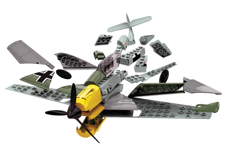 Airfix J6001 QUICKBUILD Messerschmitt Bf109 Plastic Model Aircraft Kit exploded