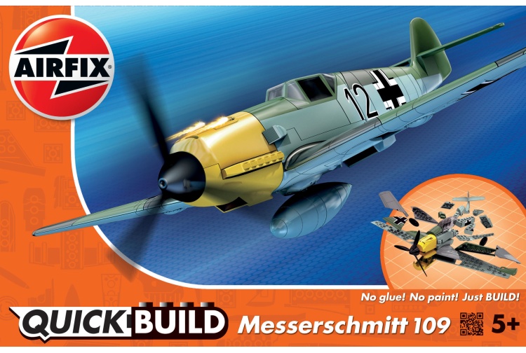 Airfix J6001 QUICKBUILD Messerschmitt Bf109 Plastic Model Aircraft Kit Box