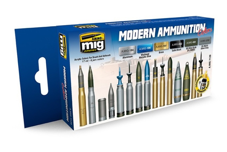 Ammo MIG7129 Modern Ammunition Acrylic Paint Set