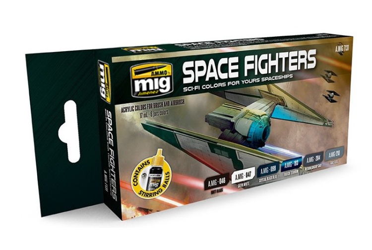 Ammo MIG7131 Space Fighters Sci-Fi Acrylic Paint Set