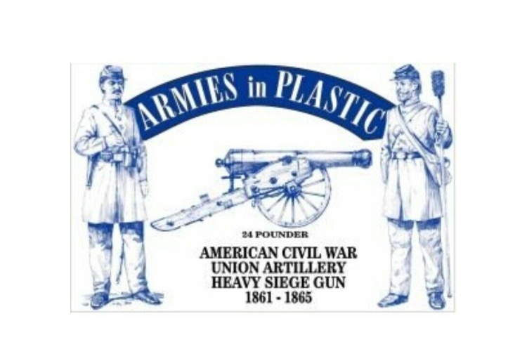 Armies In Plastic 5499 1/32 Scale Union Artillery 24 Pounder and Figures