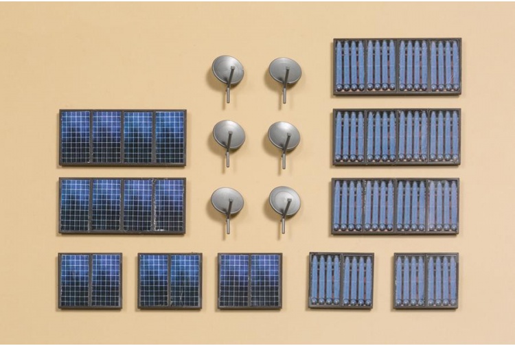 Auhagen 41651 Satellite Dishes And Solar Panels