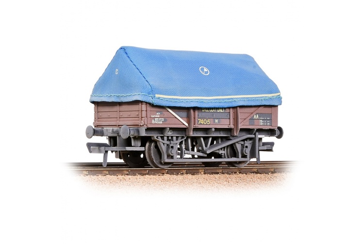 bachmann-33-085a-5-plank-china-clay-wagon-with-hood-br-bauxite-weathered