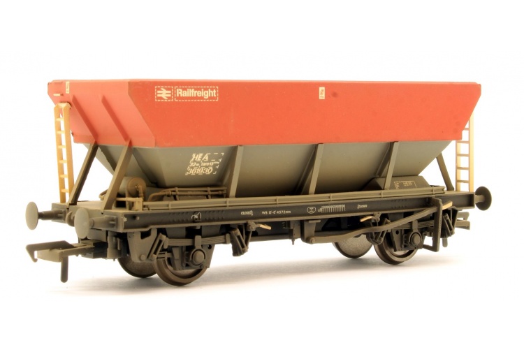 Bachmann 38-006D 46 Tonne HEA Hopper BR Railfreight Red And Grey Weathered