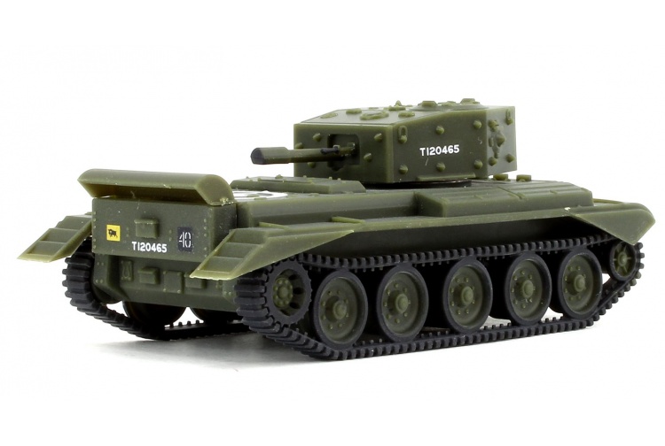 Bachmann 38-725 WD 50T Warflat Bogie Wagon And WD Khaki Green Cromwell MK4 Tank Only Tank Front Left