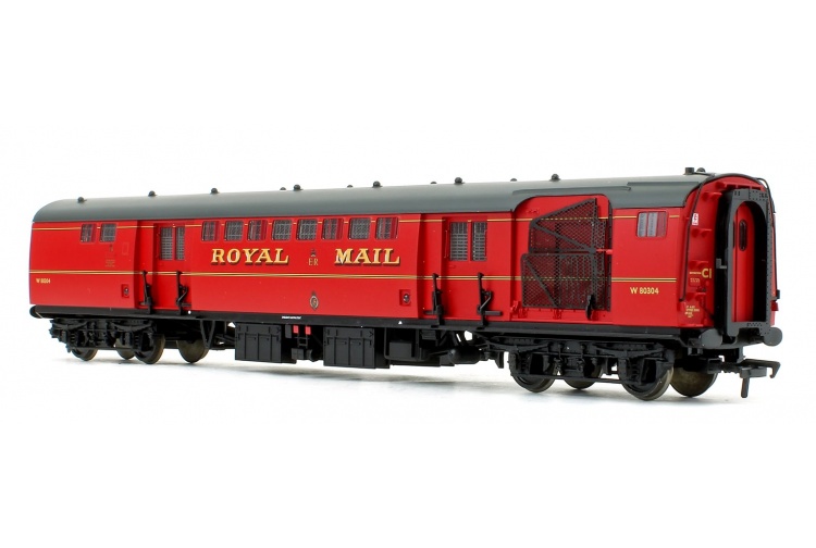 Bachmann 39-421B BR Mk1 POS Post Office Sorting Van Post Office Red With Nets Rear Left