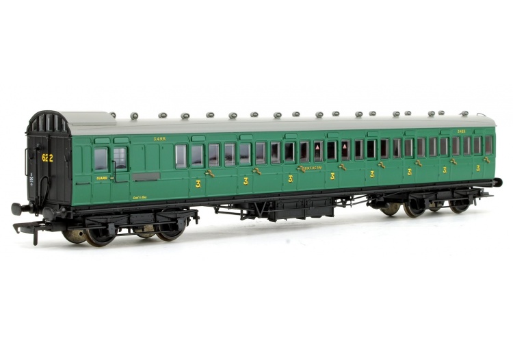 Bachmann 39-623 SE And CR 60ft Birdcage Brake Third SR Malachite Green Front Left