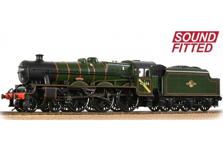Bachmann Branchline 31-186ASF LMS Jubilee Class 45654 'Hood' BR Lined Green Late Crest
