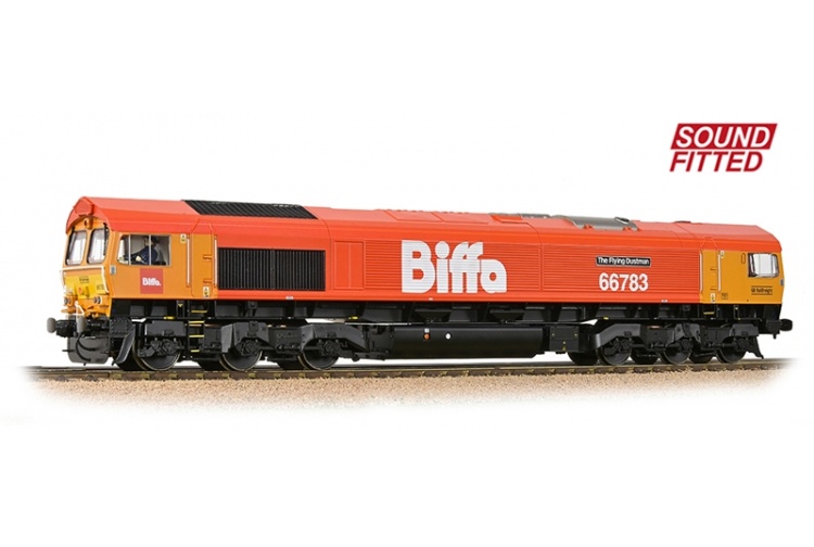Bachmann Branchline 32-741SF Class 66/7 66783 'The Flying Dustman' GBRf 'Biffa' Red with Fitted Sound
