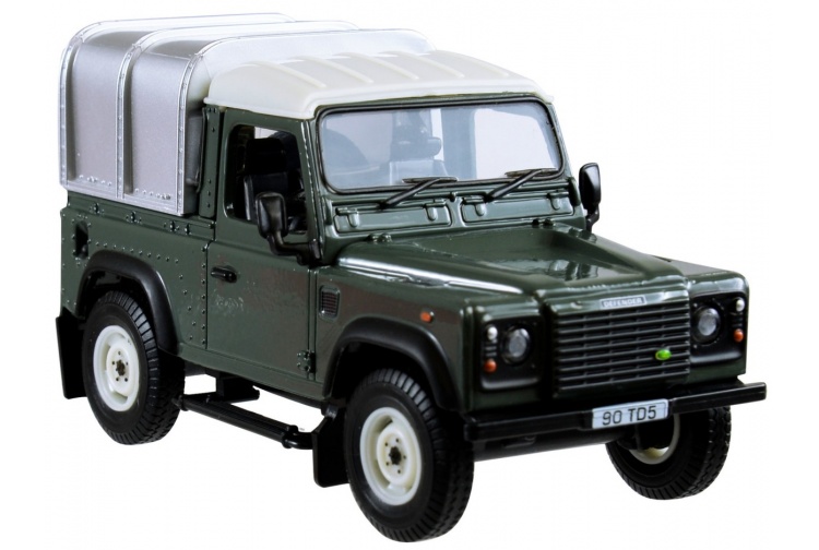 Britains 42732A1 Land Rover Defender 90 + Canopy - Green Front Right
