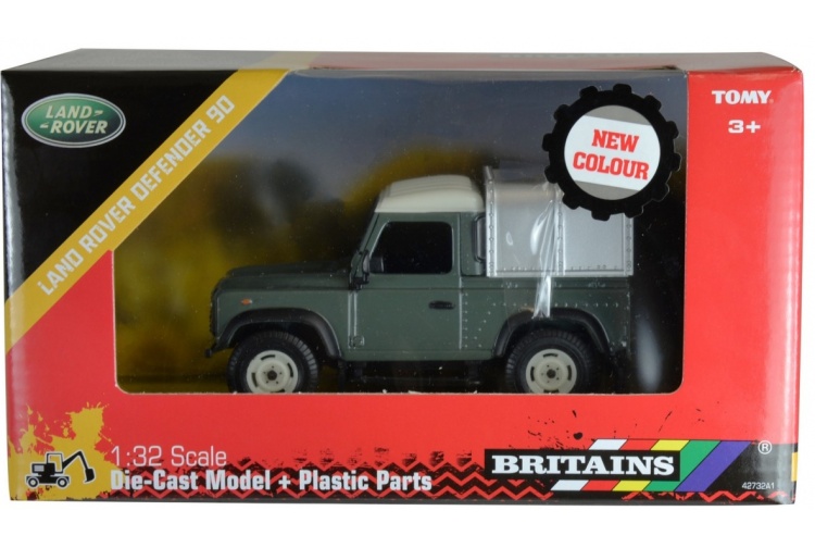 Britains 42732A1 Land Rover Defender 90 + Canopy - Green Package