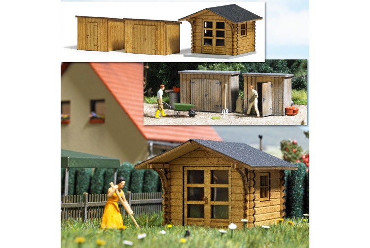 Busch 1529 Garden Sheds and Summer House HO/OO Scale Plastic Kit Layout