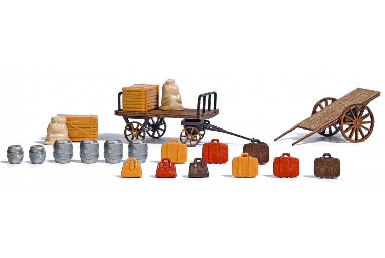 Busch 1625 Carts And Freight HO/OO Scale Wooden & Plastic Kit