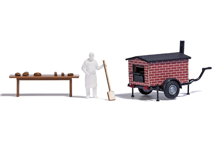 Busch 1827 Mobile Wood-Fired Oven OO Scale Plastic Kit