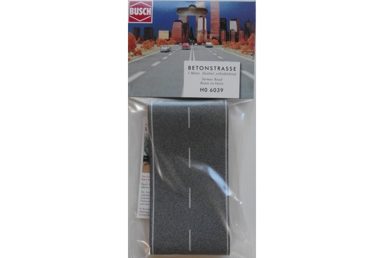 Busch 6039 Old Tarmac Road 1000mm By 80mm Package