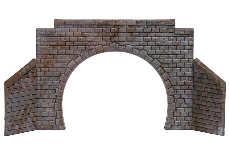 Busch 8198 Double Track Tunnel Portal With Retaining Walls