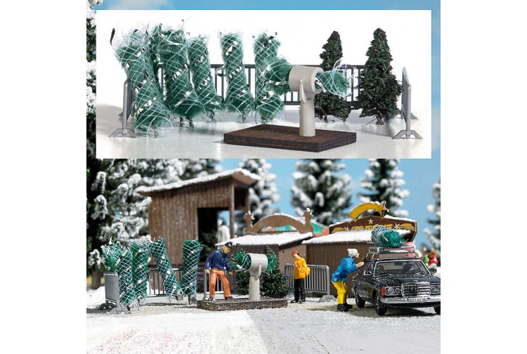 Busch 1182 OO/HO Scale Christmas Tree Sale Scene