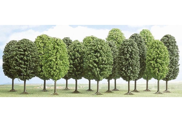 Busch 6585 N / TT Scale Assorted 40-60mm Deciduous Trees (Pack of 15)