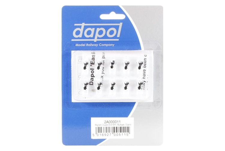 Dapol 2A-000-011 Easi-Fit Short Arm Magnetic Couplings (Pack of 5 Pairs) Package