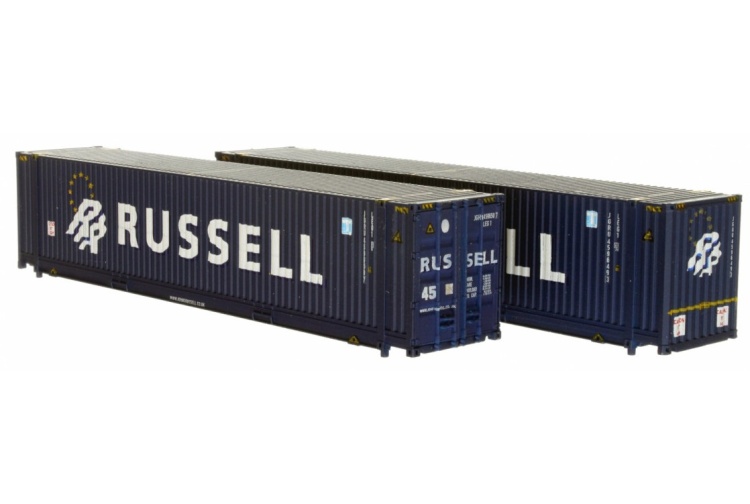 Dapol 2F-028-015 45ft Hi Cube Container Twin Set Russell 459644 6 and 459677 0