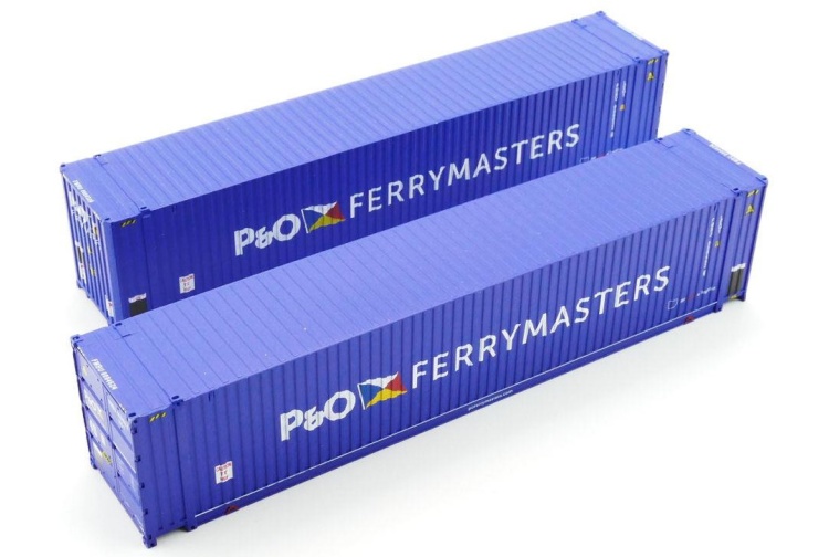 Dapol 4F-028-015 45 Ft Hi Cube Container P & O Ferry 008462 4 And 008032 4 Rear Left