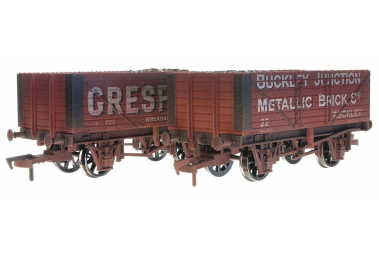 Dapol 4F-071-163 7 Plank Wagon Twin Pack Buckley Junction / Gresford Weathered