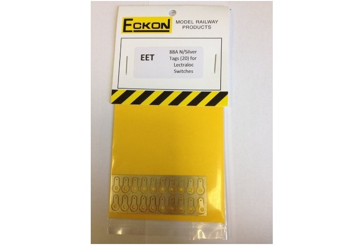 ECKON EET 8BA Nickel/Silver Tags For Lectralok Switches (pack of 20) Package