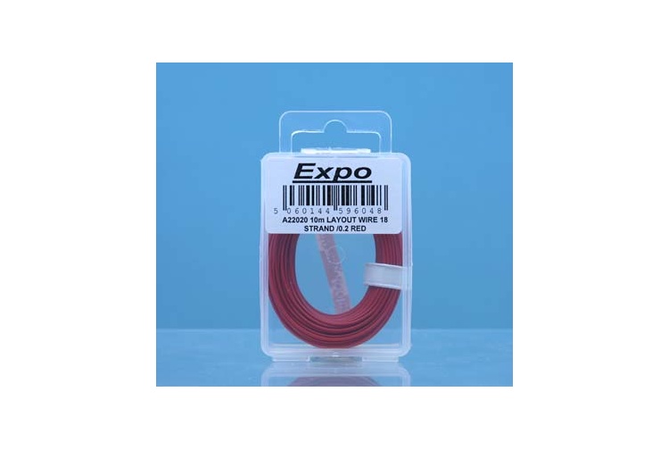 Expo A22020 10 Metre Roll Of Red 18/0.1mm Cable