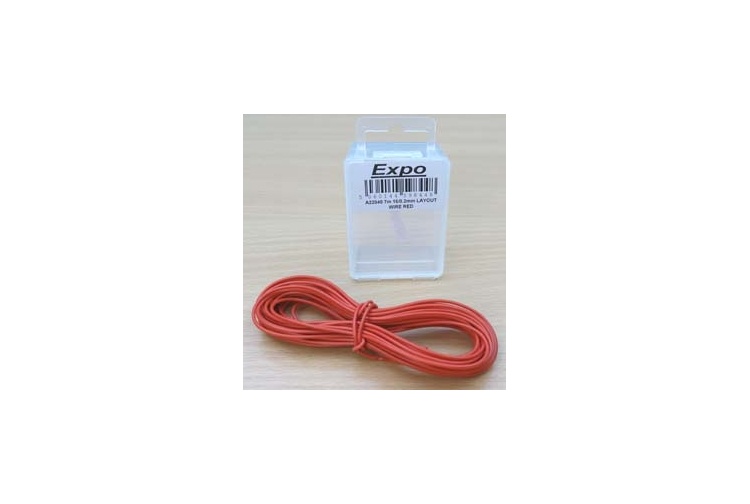 Expo Tools A22040 7 Metre Roll Of Red 16/0.2mm Cable