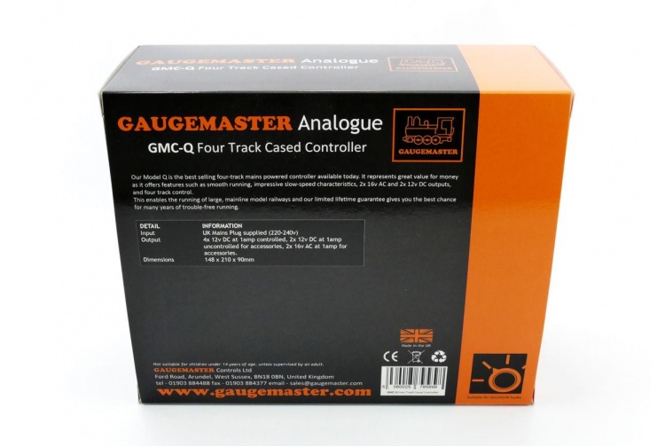 Gaugemaster GMC-Q Four Track Cased Controller Package Back