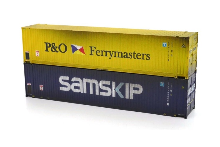 gaugemaster_da4f-028-024_p_and_o_ferrymasters_007303-8_samskip_798868-0_45ft_high_cube_containers_twin_pack_weathered_1