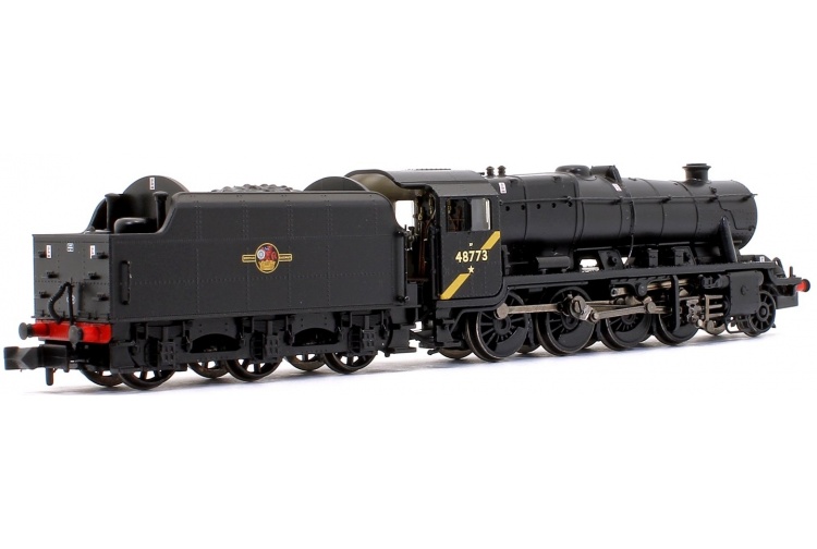 Graham Farish 372-163DS LMS Stanier Class 8F BR Black (Late Crest) No. 48773 With DCC Sound Rear Right