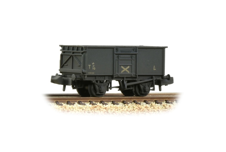 graham-farish-377-228-br-16t-steel-mineral-wagon-with-top-flap-doors-ncb-grey-n-scale