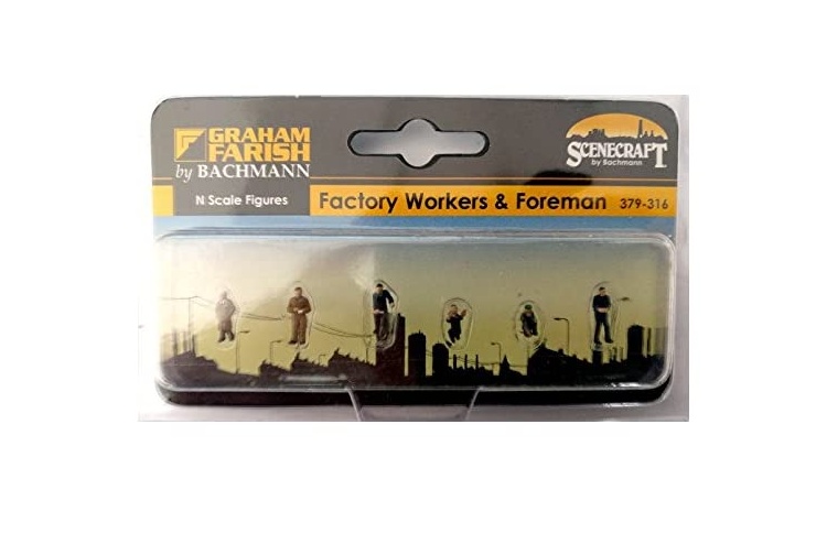 Bachmann Scenecraft 379-316 Factory Workers And Foreman Package