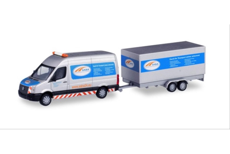 herpa-ha095068-vw-crafter-van-with-trailer-saba-transport-service1-87-scale