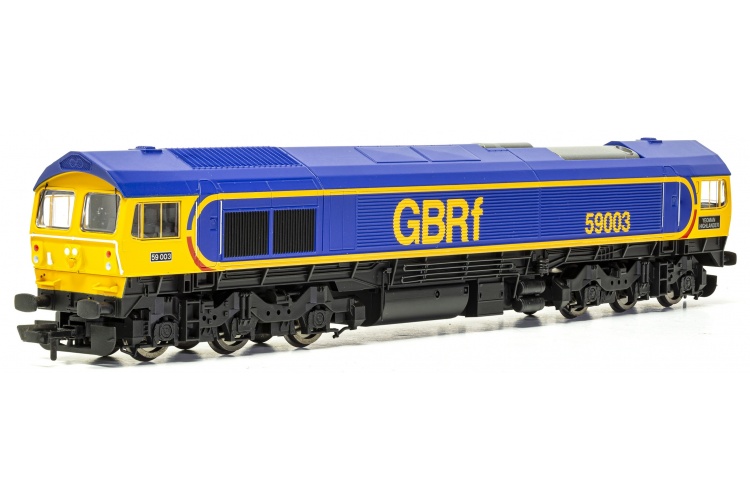 Hornby R3760 GBRf Co-Co Class 59 'Yeoman Highlander' Front Left